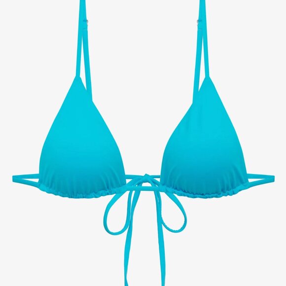 Frankies Bikinis LUMIA Triangle Bralette Bikini Top - Morning Blue, XXL - Picture 7 of 9